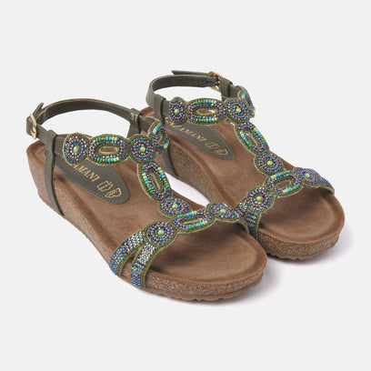 Damen Sandalen 75.354 Olive