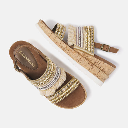 Damen Sandalen 75.399 Taupe