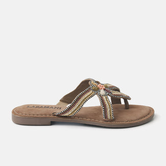 Damen Zehentrenner 75.419 Taupe