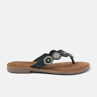 Luna Damen Leder Zehentrenner South
