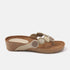 Mara Damen Leder-Pantoletten Beige