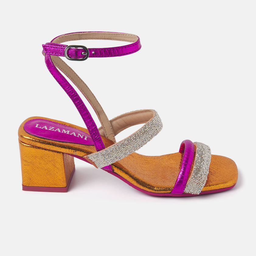 Damen Sandalen 85.563 Orange Multi